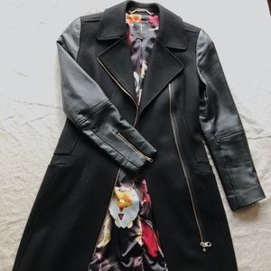 Ted Baker Alycia Leather Sleeve Jacket